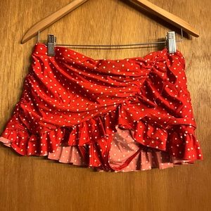 Jantzen Polkadot Ruffled Swim Skirt Size 12